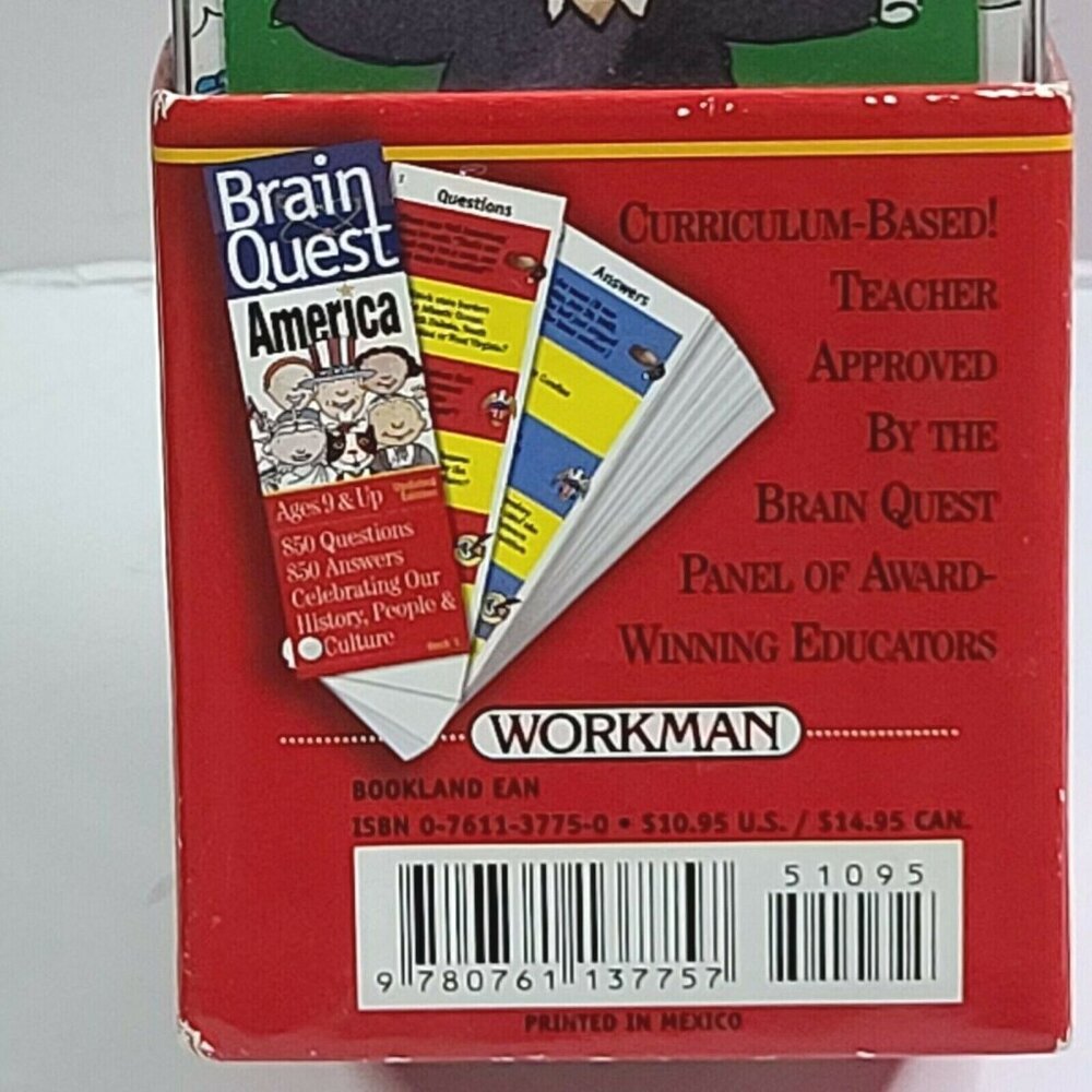 Brain Quest America Educational Trivia Game Updated Edition 2 Decks  Ages 9 & Up - Picture 5 of 6